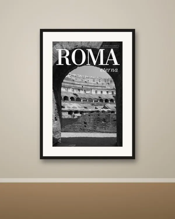 Rome Black and White Poster