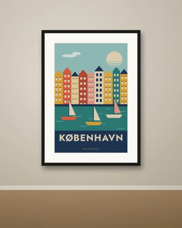 Copenhagen Travel Poster