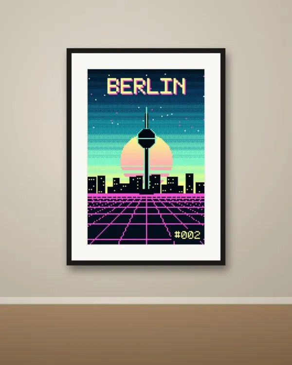 Berlin Pixel Art Poster