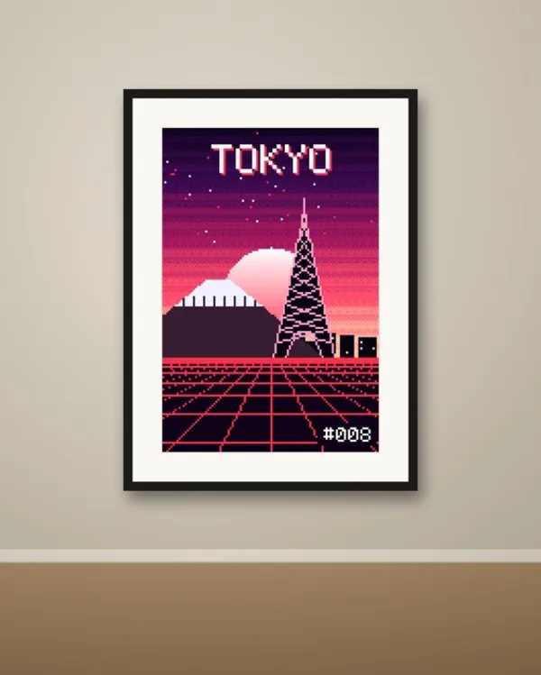 Tokyo Pixel Art Poster