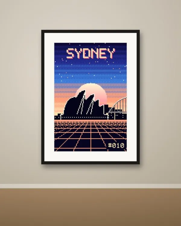 Sydney Pixel Art Poster