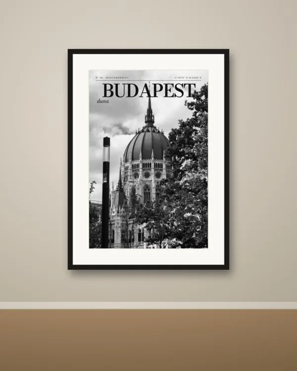 Budapest Black and White Poster