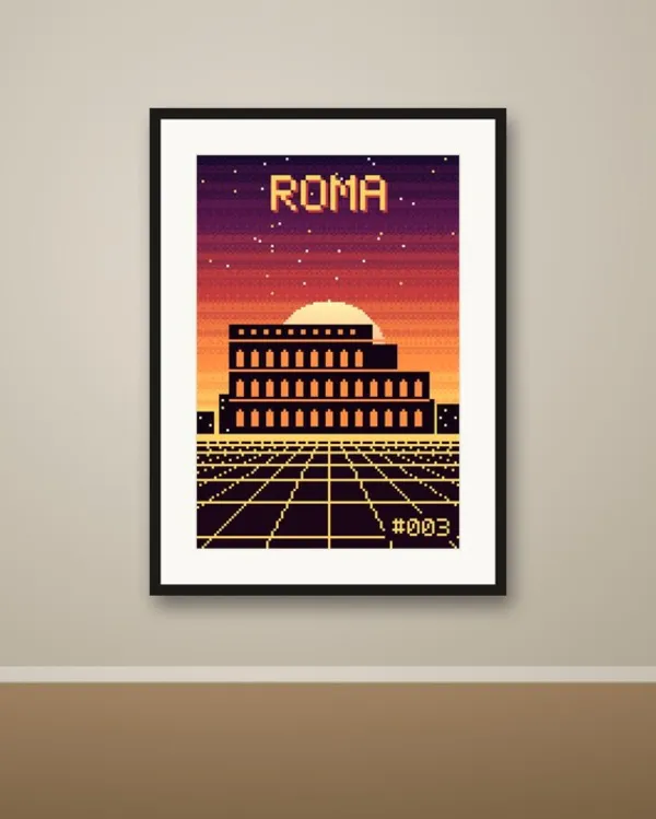 Rome Pixel Art Poster