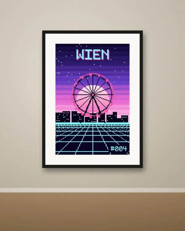 Vienna Pixel Art Poster