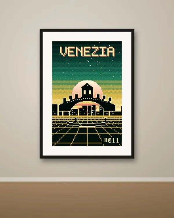 Venice Pixel Art Poster