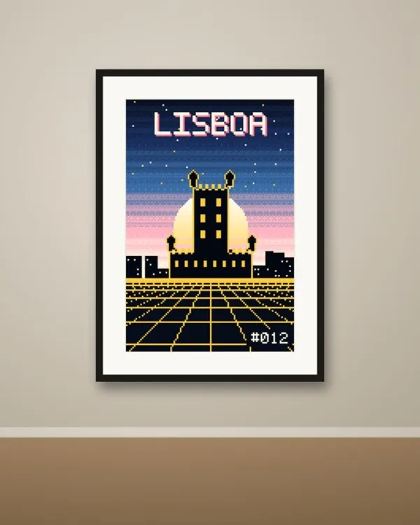 Lisbon Pixel Art Poster