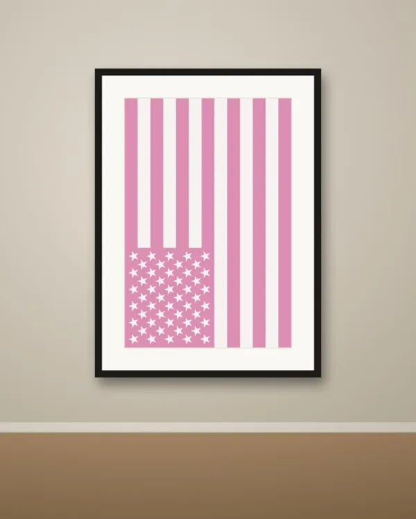 Pink American Flag Poster