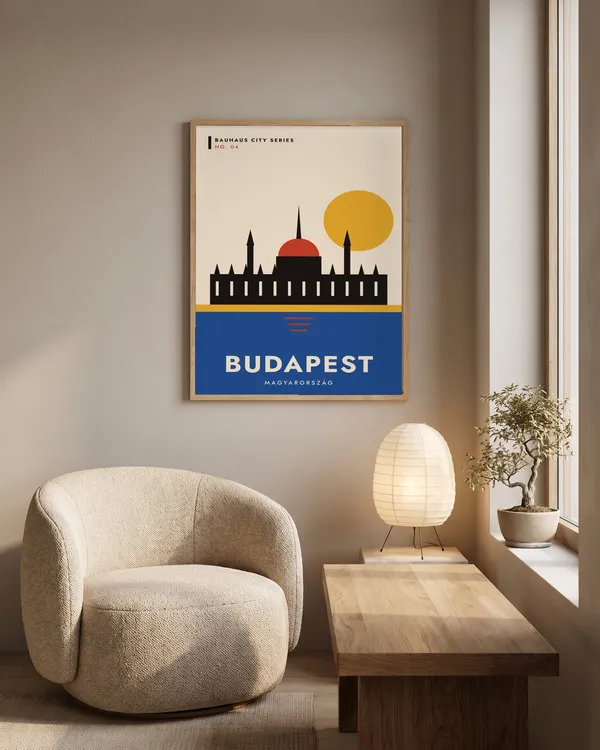 Budapest Bauhaus Poster an der Wand