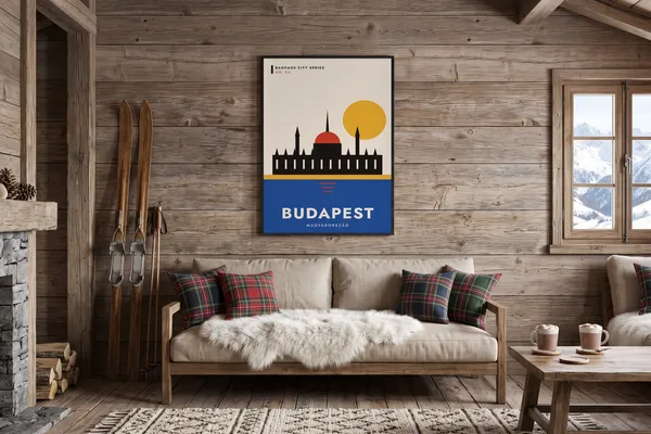 Budapest Bauhaus Poster an der Wand
