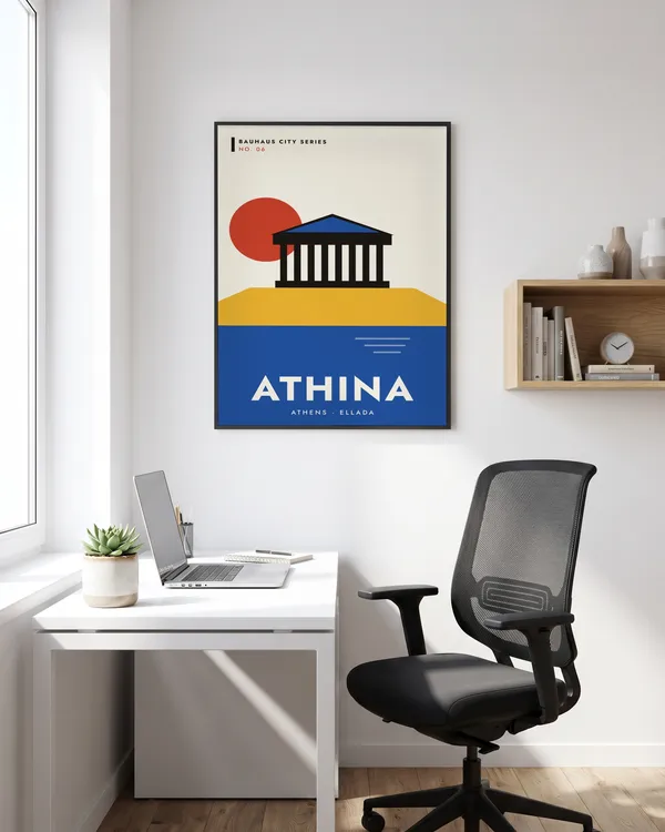 Athens Bauhaus Poster an der Wand