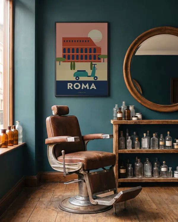 Rome Travel Poster an der Wand