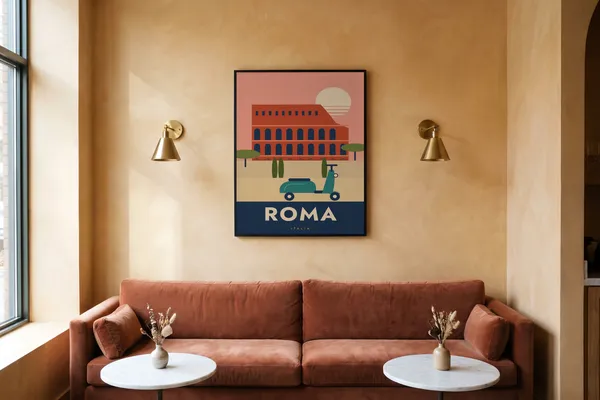 Rome Travel Poster an der Wand