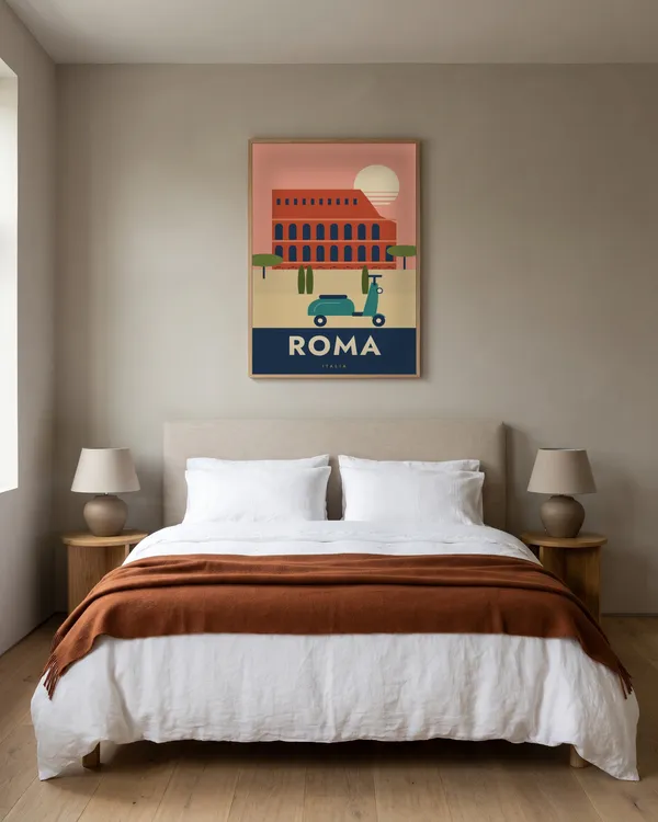 Rome Travel Poster an der Wand