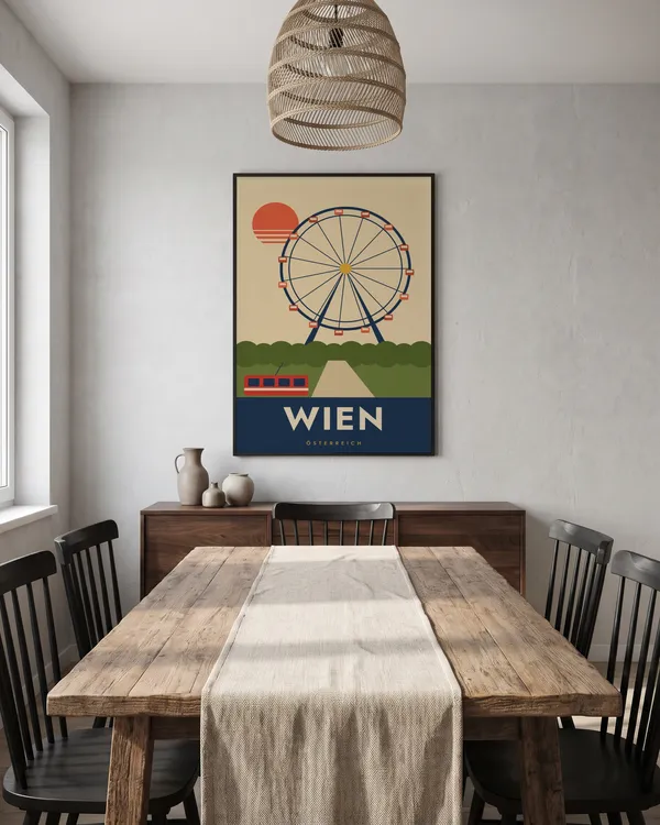 Vienna Travel Poster an der Wand