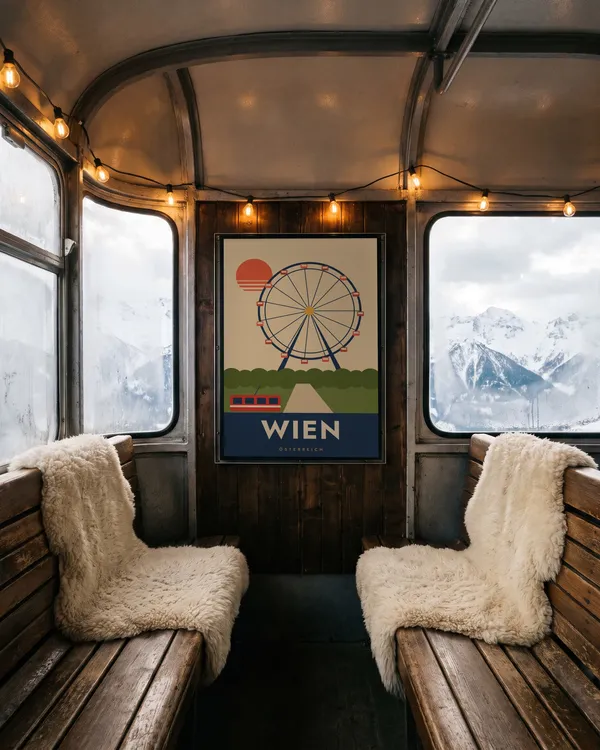 Vienna Travel Poster an der Wand