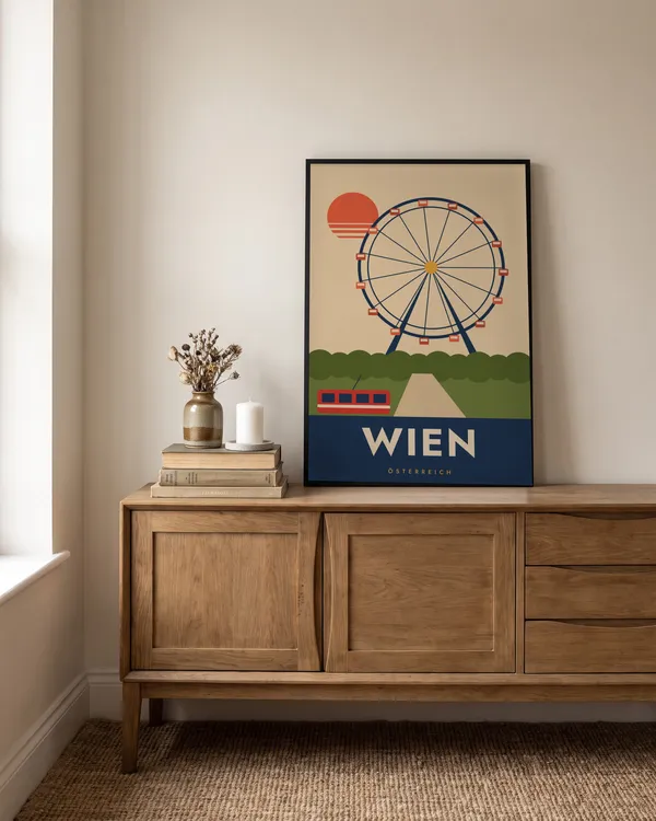 Vienna Travel Poster an der Wand