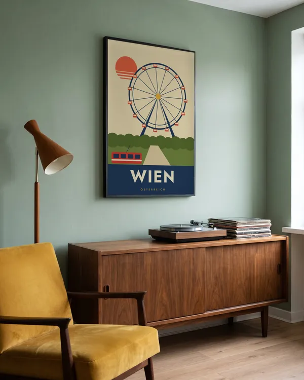 Vienna Travel Poster an der Wand