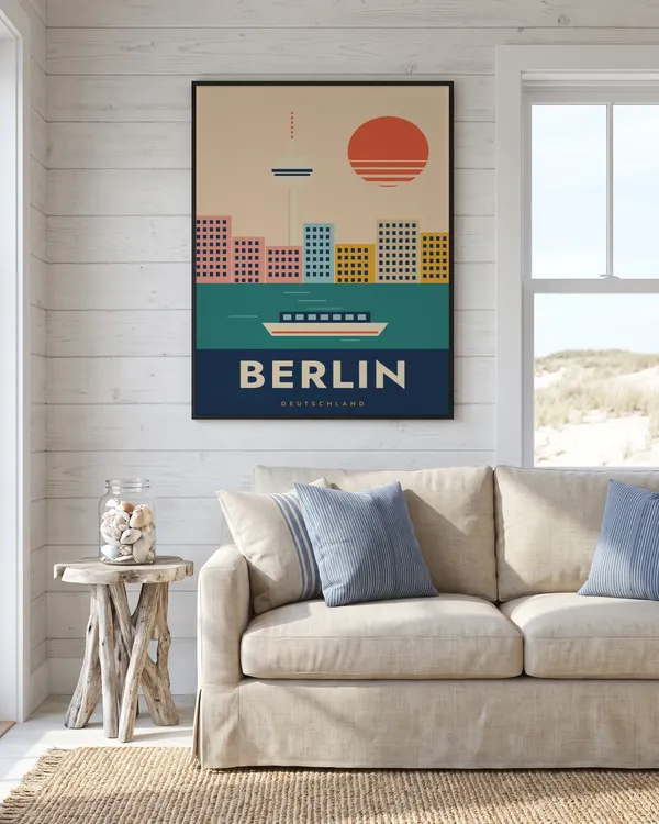 Berlin Travel Poster an der Wand