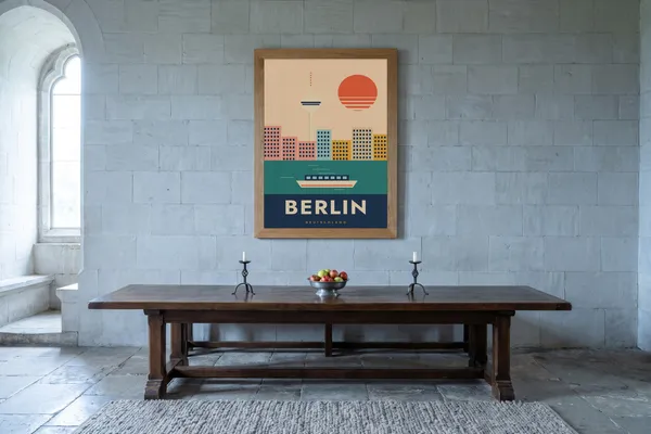 Berlin Travel Poster an der Wand