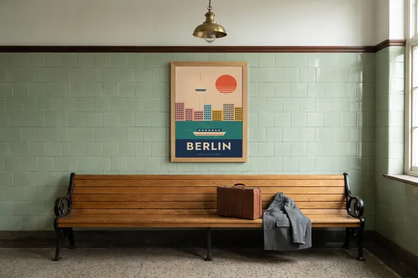 Berlin Travel Poster an der Wand
