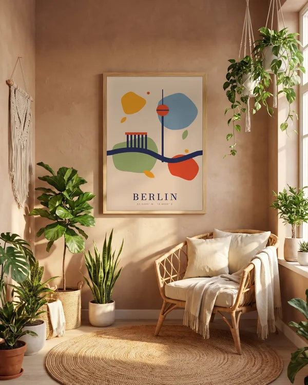 Berlin Abstract Poster an der Wand