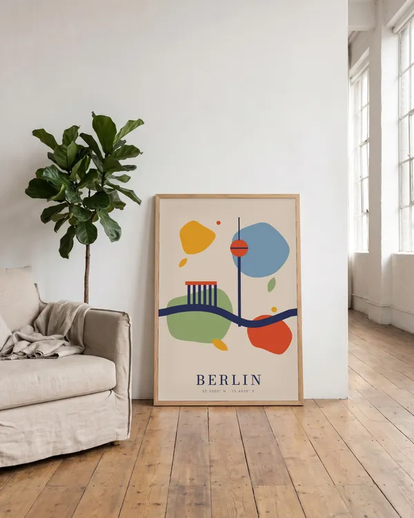 Berlin Abstract Poster an der Wand