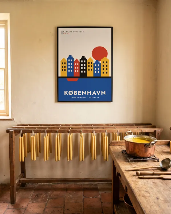 Copenhagen Bauhaus Poster an der Wand