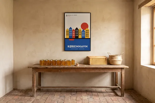 Copenhagen Bauhaus Poster an der Wand