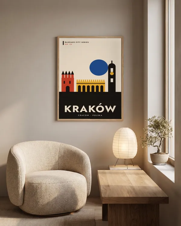 Krakow Bauhaus Poster an der Wand