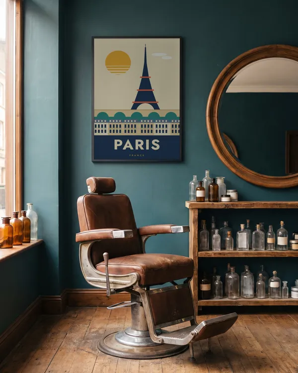 Paris Travel Poster an der Wand
