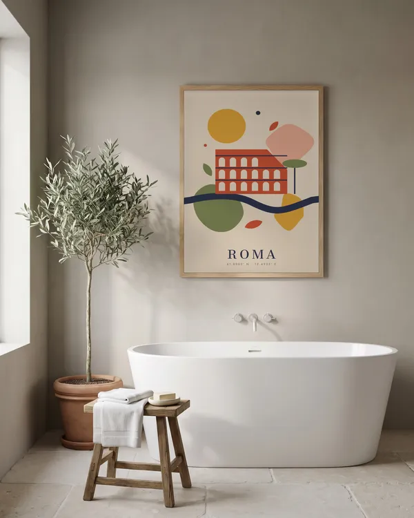 Rome Abstract Poster an der Wand