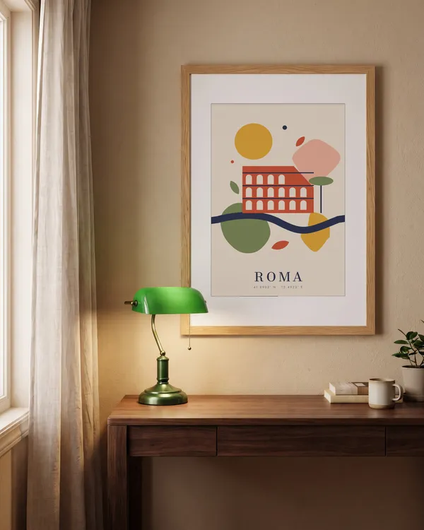 Rome Abstract Poster an der Wand