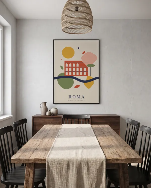 Rome Abstract Poster an der Wand