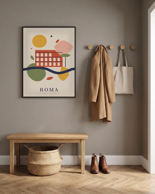 Rome Abstract Poster an der Wand