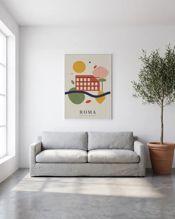 Rome Abstract Poster an der Wand