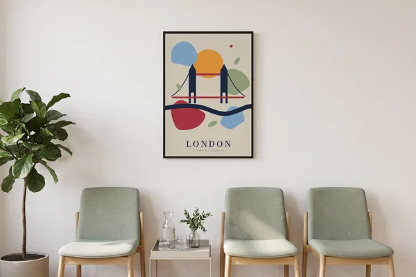 London Abstract Poster an der Wand