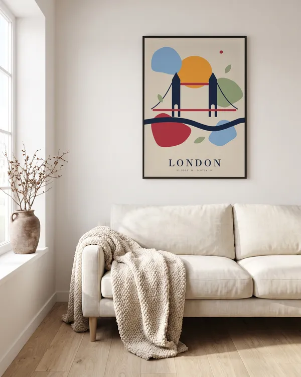 London Abstract Poster an der Wand