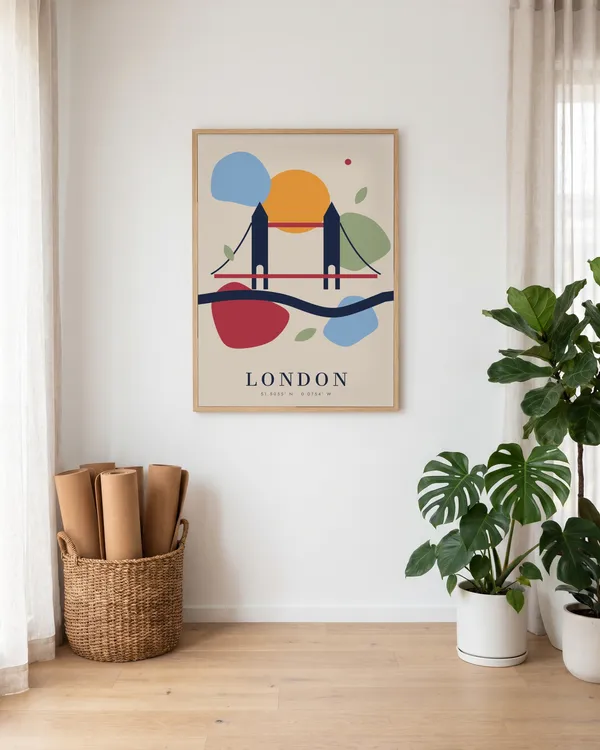 London Abstract Poster an der Wand