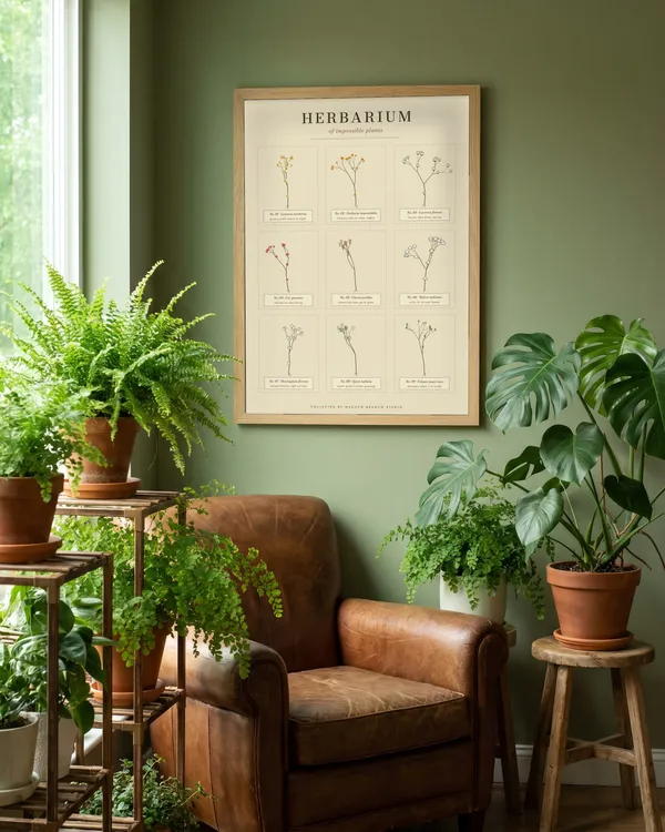 Herbarium of Impossible Plants Print Poster an der Wand