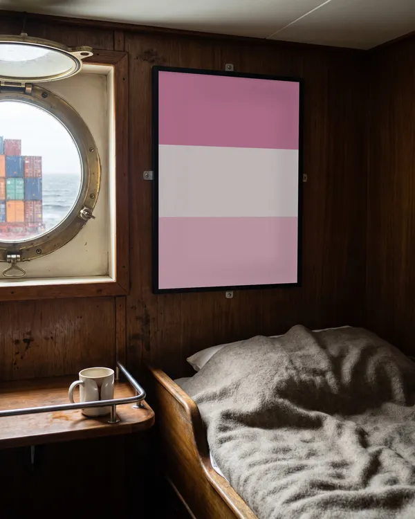 Pink Dutch Flag Poster an der Wand