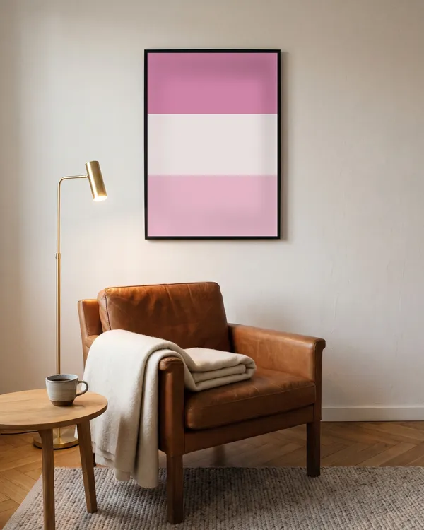 Pink Dutch Flag Poster an der Wand