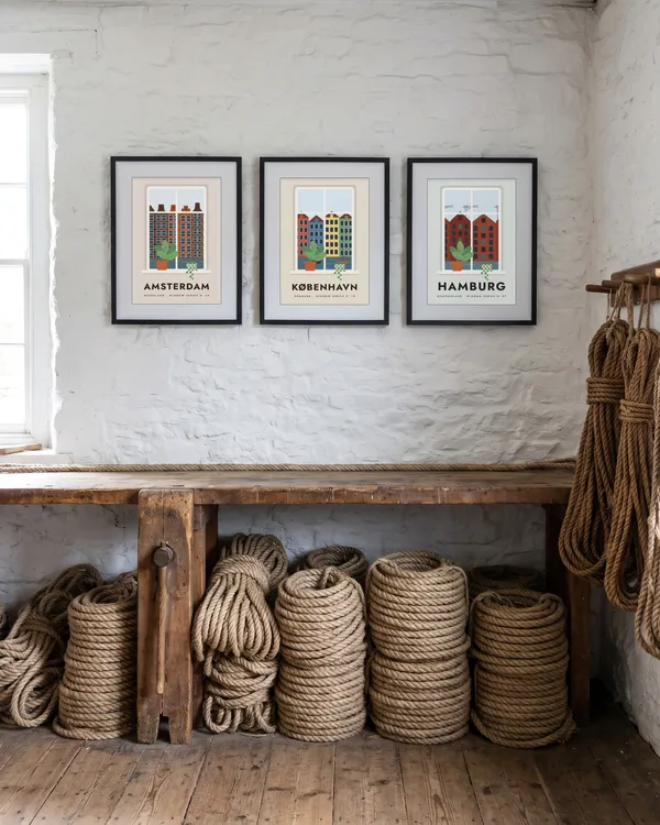 Amsterdam + København + Hamburg Poster an der Wand