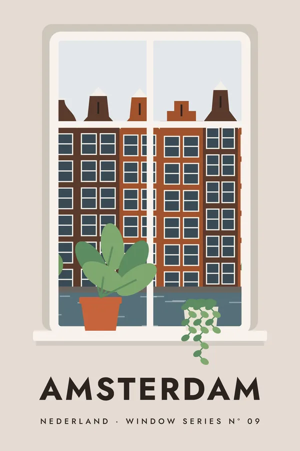 Amsterdam Window Series Poster