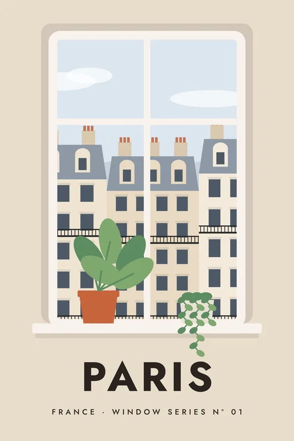 Paris Window Series Poster