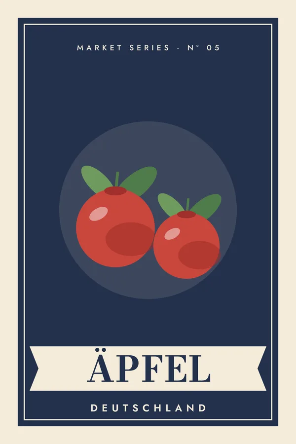 Äpfel Market Series Poster