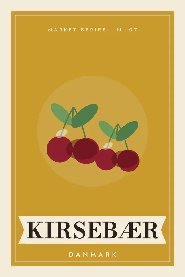 Kirsebær Market Series Poster
