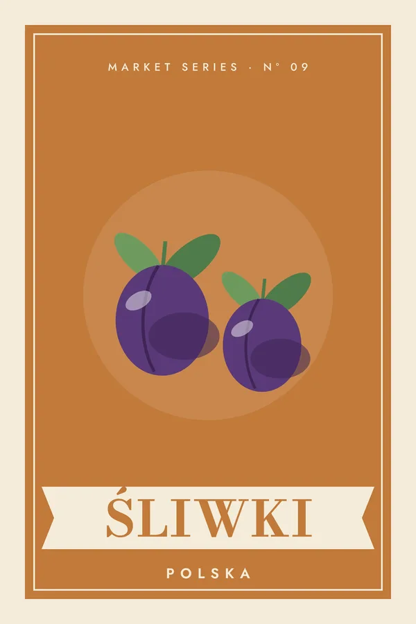 Śliwki Market Series Poster
