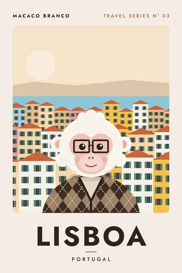 Lisboa Macaco Travel Series Poster