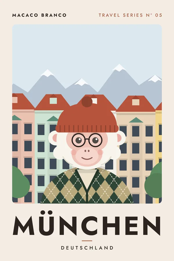 München Macaco Travel Series Poster