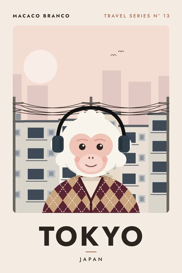 Tokyo Macaco Travel Series Poster